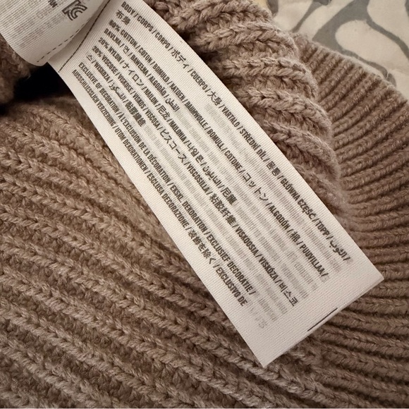 Abercrombie & Fitch Women’s Beige Crewneck Vest Sweater, Cotton Blend, Small - Picture 7 of 11